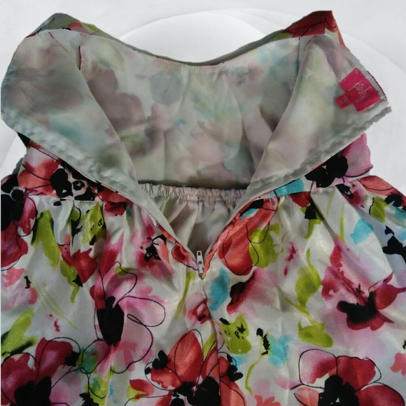 PINKY girls 5T FLORAL DRESS BLACK BOW ACCENT holidays Christmas easter 5 T - Picture 6 of 11